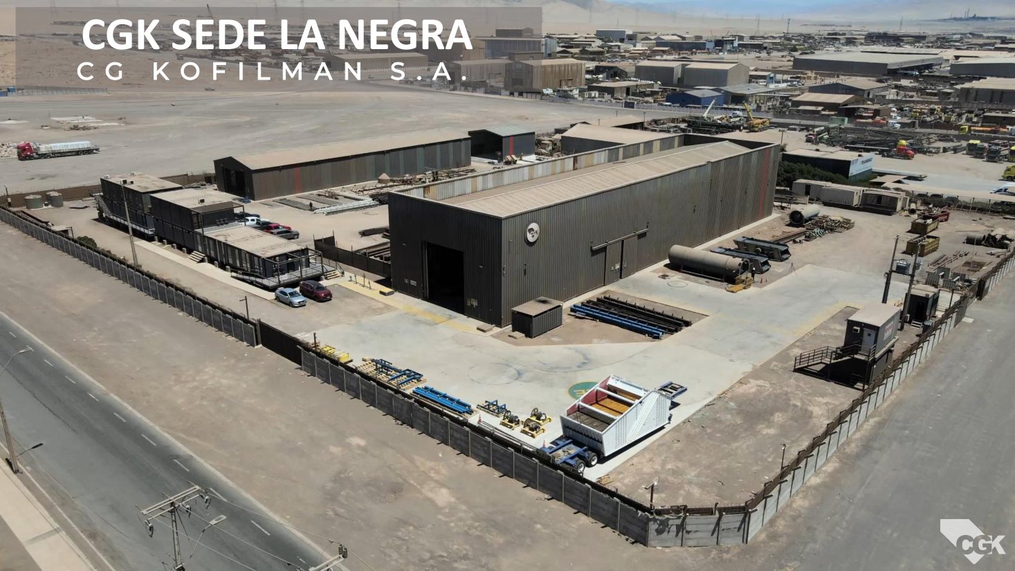 Vista aérea de la planta CGK Sede La Negra en Antofagasta